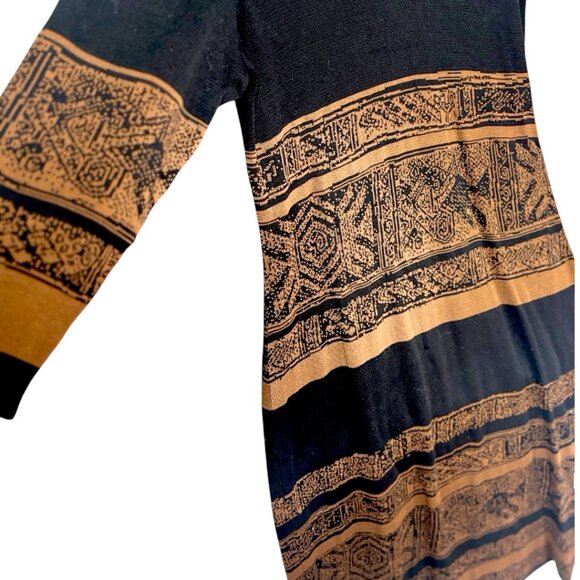 Peruvian Connection Black and Brown Dress - Picture 3 of 5